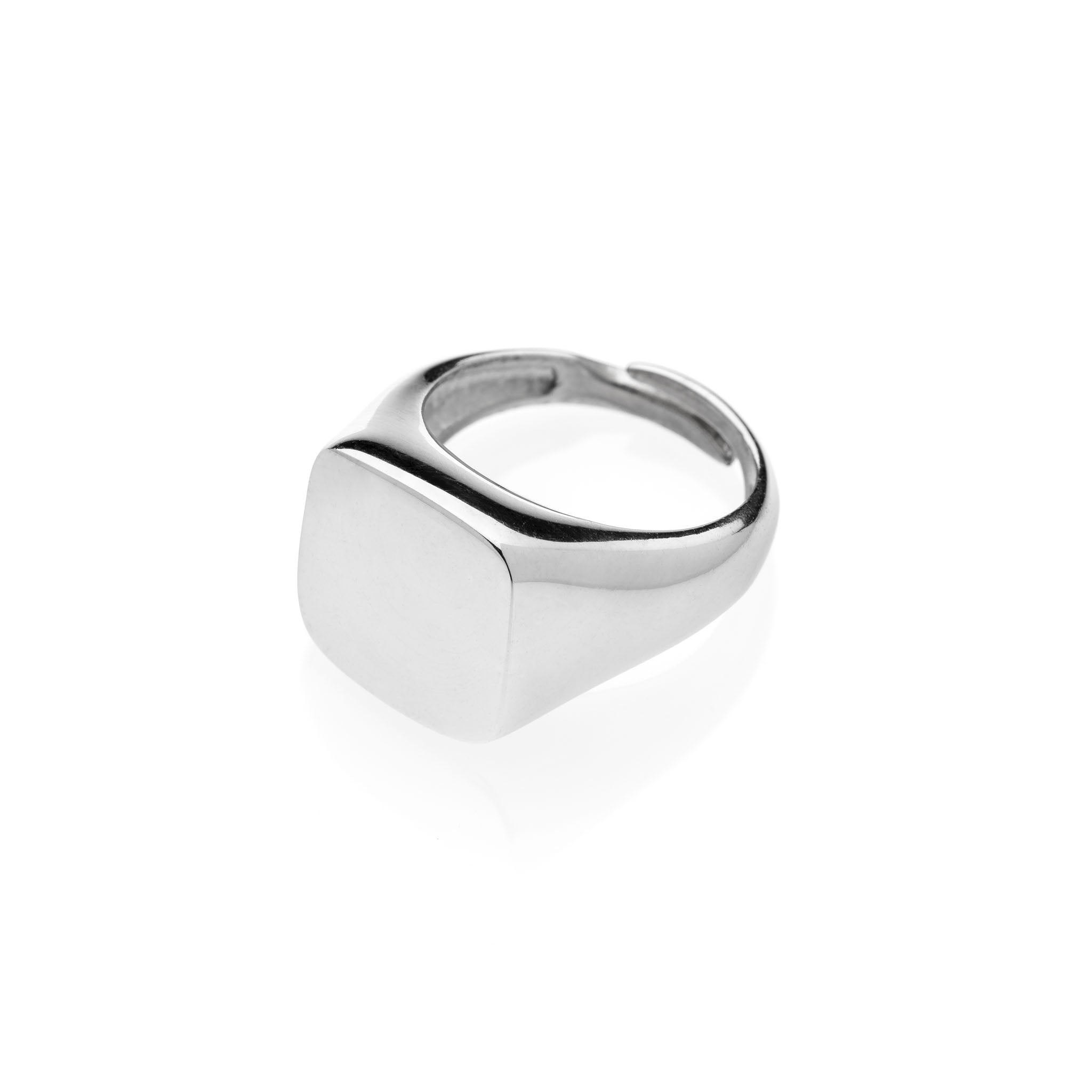 PAUL Square chevalier ring 925 sterling silver #MS091AN – SANTIAGO